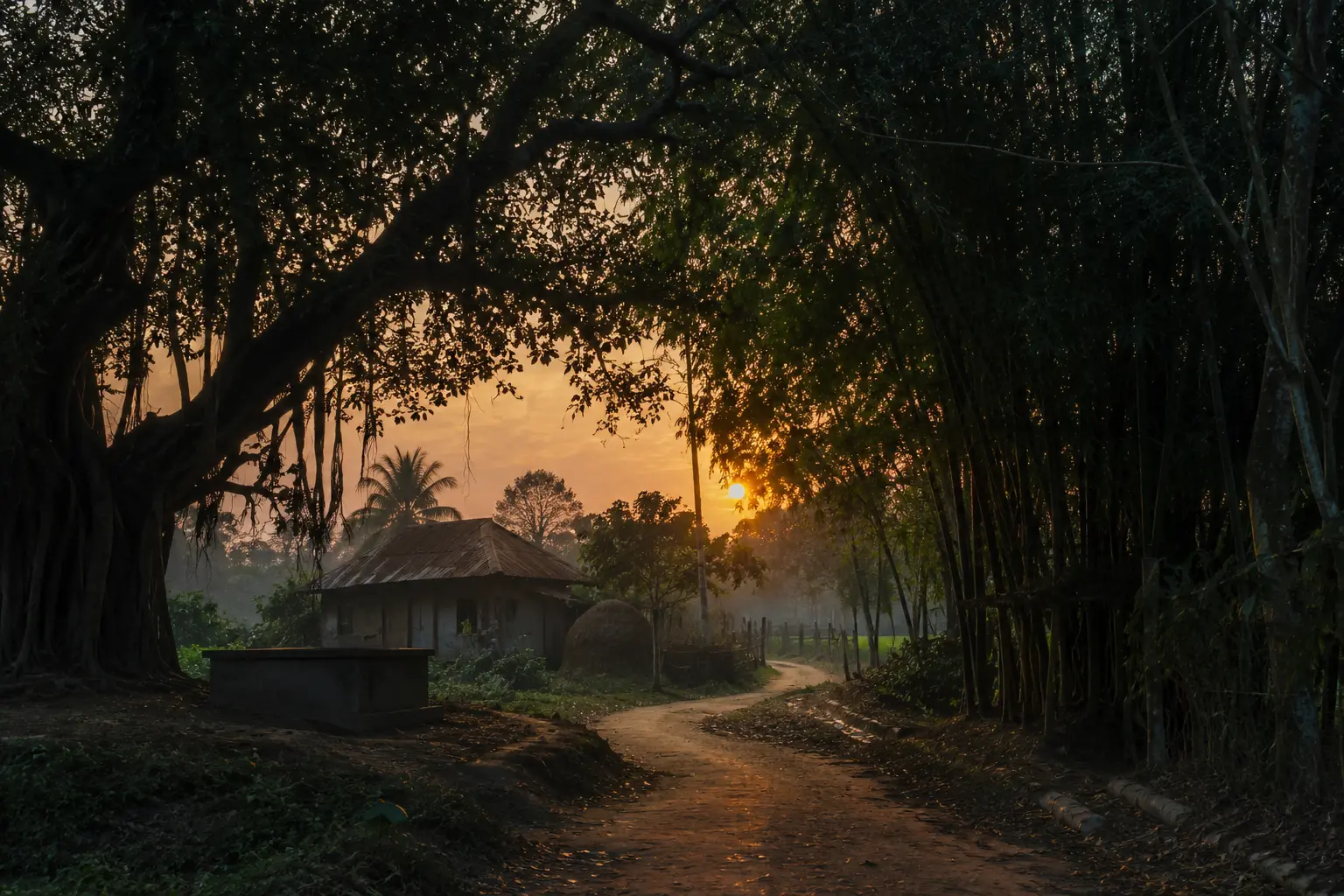বাংলার লোককথার রহস্যময় গ্রামীণ পরিবেশ